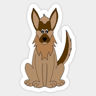Dog Cartoon Amazing German Shepherd Sticker